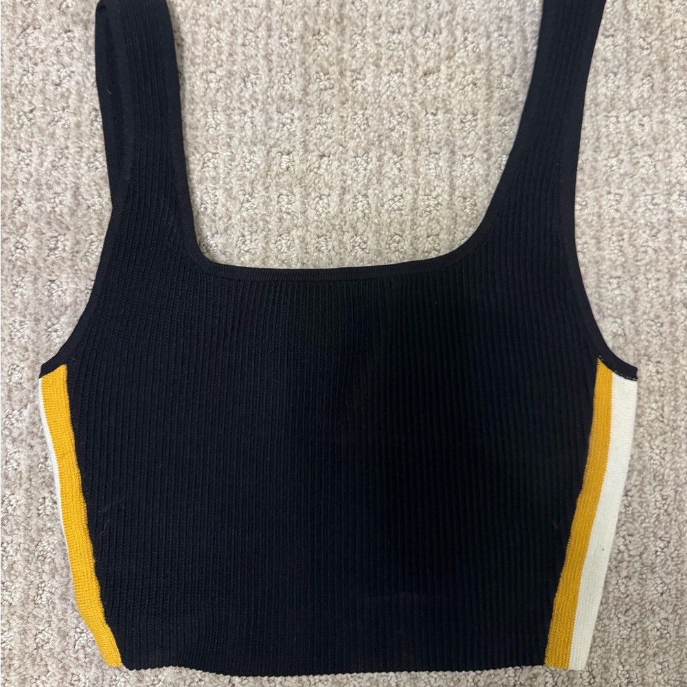 Sculpt Knit Squareneck Cropped Tank